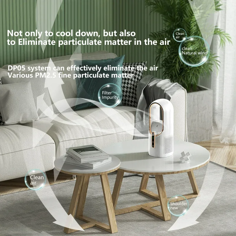 Portable Mini Air Conditioner USB Air Cooler Bladeless Electric Fan 6-Speed Silent Timed Air Conditioner Cooling Fan Portable Mini Air Conditioner USB Air Cooler Bladeless Electric Fan 6-Speed Silent Timed Air Conditioner Cooling Fan