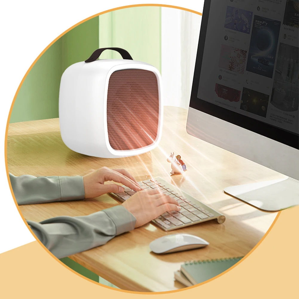 Portable Mini Heaters Household Desktop Mutes Fast Heating Warmer Fan 500W PTC-Ceramic Warm Air Heaters for Indoor Portable Mini Heaters Household Desktop Mutes Fast Heating Warmer Fan 500W PTC-Ceramic Warm Air Heaters for Indoor