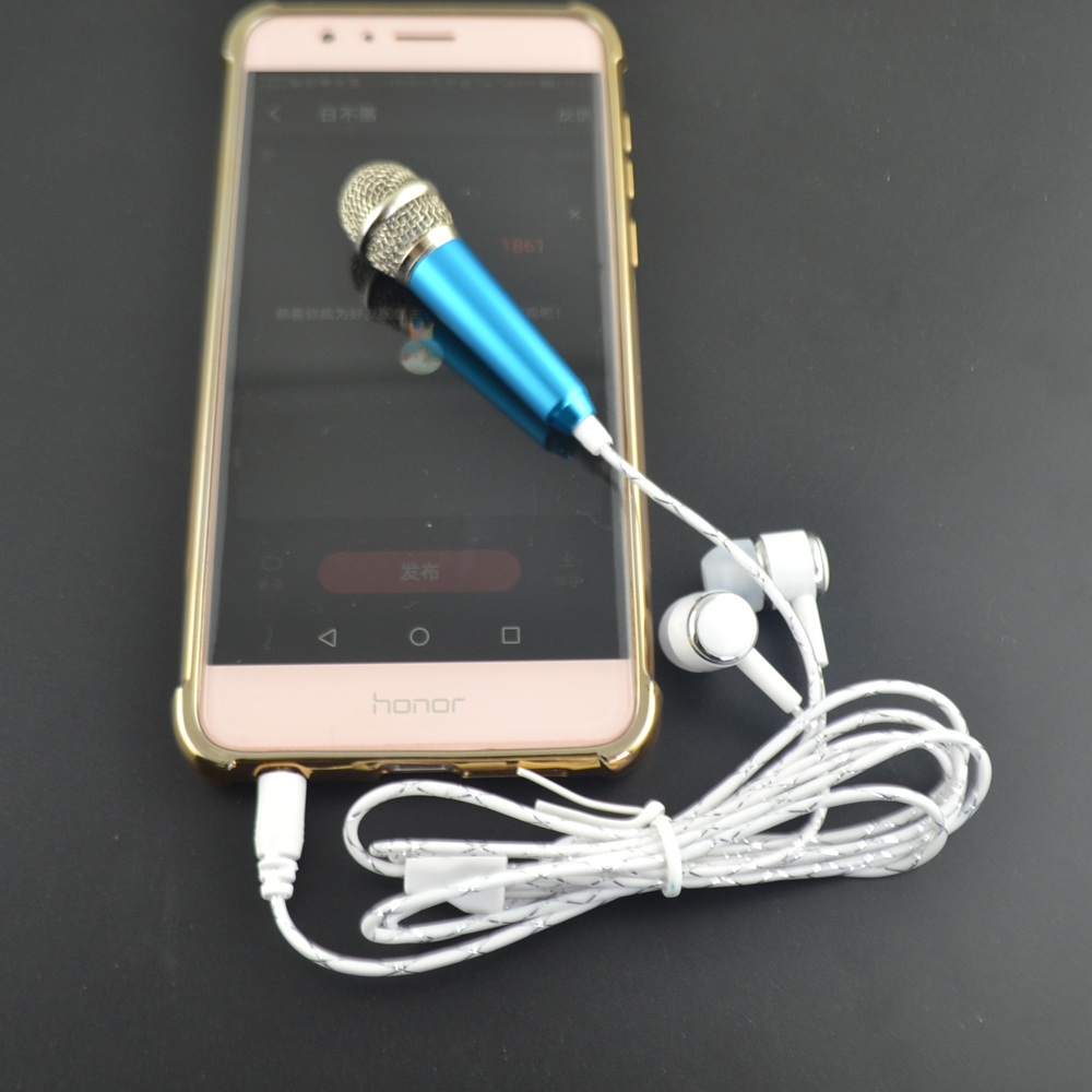 Portable Mini Phone Microphone with Earphones