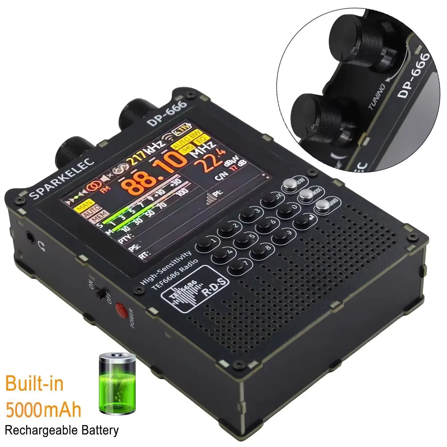 Portable Multi-Band Radio with IPS Display