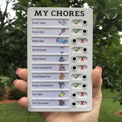 Portable My Daily Chore Board Checklist