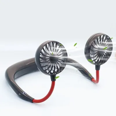 Portable Neck Fan Rechargeable Double Head Fan
