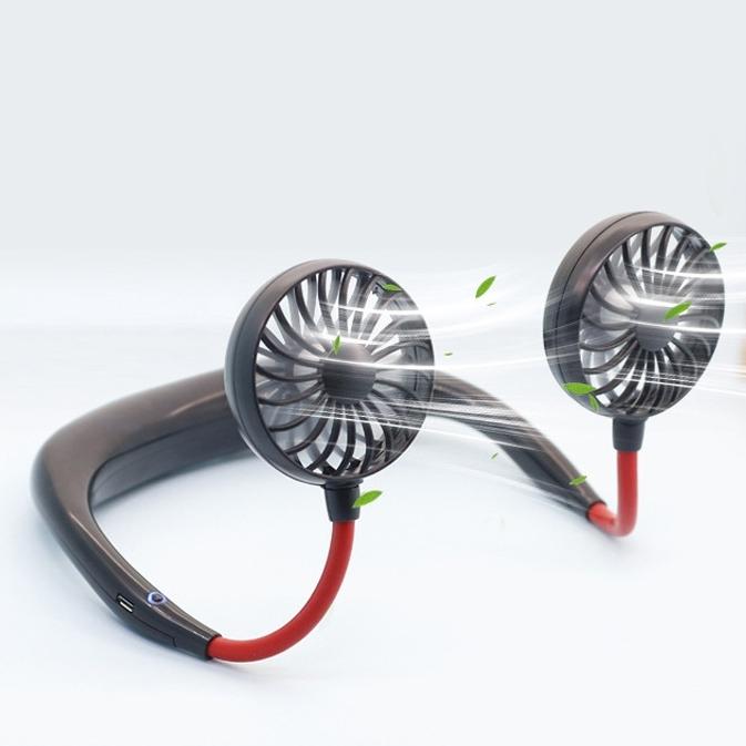 Portable Neck Fan Rechargeable Double Head Fan