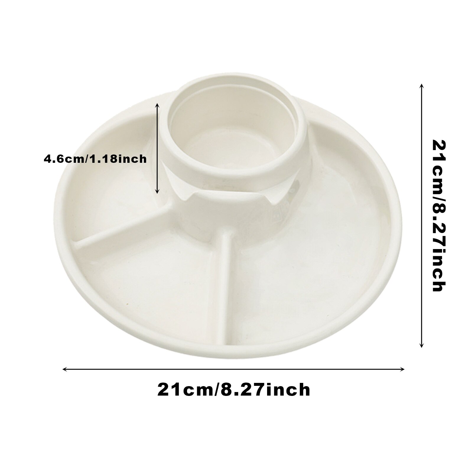 Portable Non Breakable Divided Plate