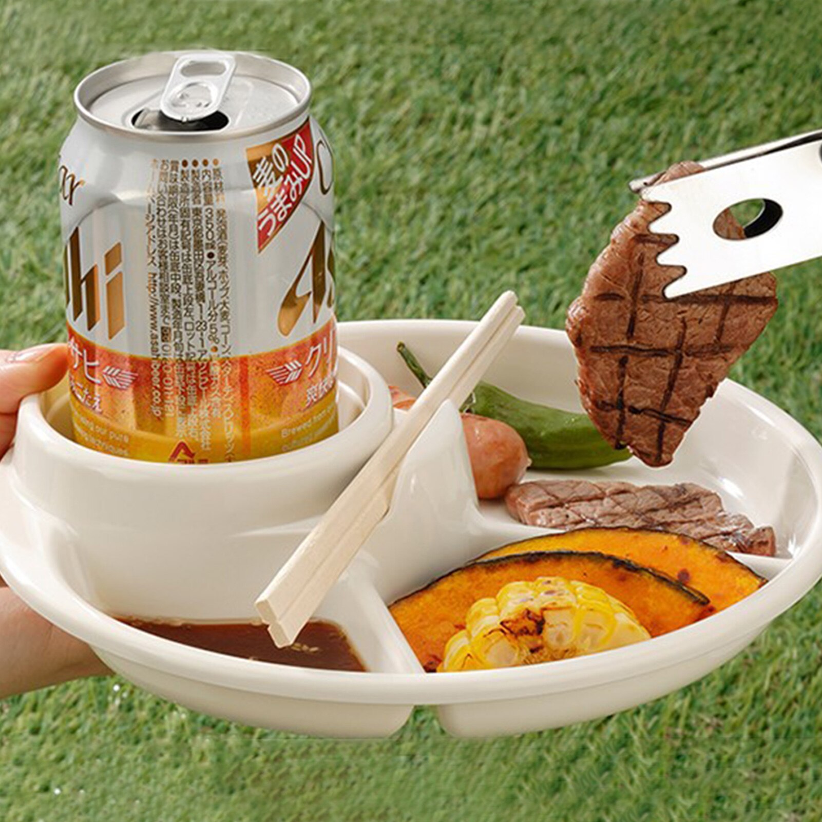 Portable Non Breakable Divided Plate
