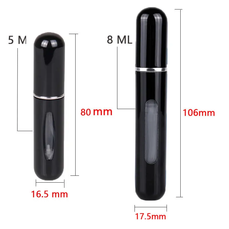Portable Perfume Bottle 8ml Perfume Refillable Atomizer Portable Liquid Container For Cosmetics Traveling Mini Aluminum Portable Perfume Bottle 8ml Perfume Refillable Atomizer Portable Liquid Container For Cosmetics Traveling Mini Aluminum