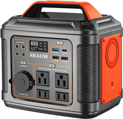 Portable Power Station, 300W 296Wh Solar Generator Quick Charge / 110V AC Outlets/DC Ports and LED Flashlight, Lithium Portable Power Station, 300W 296Wh Solar Generator Quick Charge / 110V AC Outlets/DC Ports and LED Flashlight, Lithium