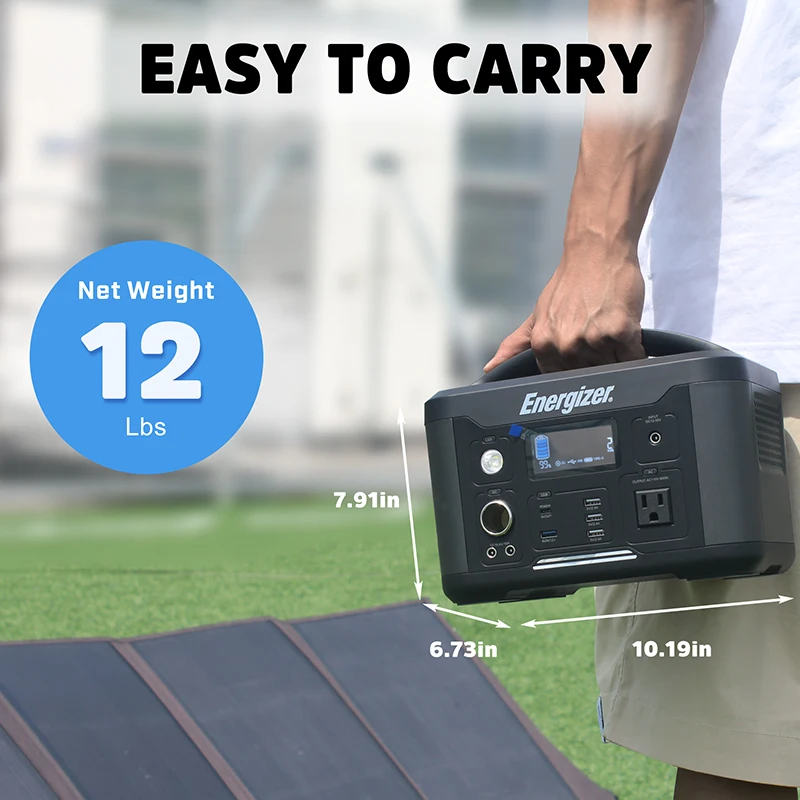 Portable Power Station 626Wh 600W Solar Generator Lithium-ion Battery PD60W 4 USB Output Energy Supply