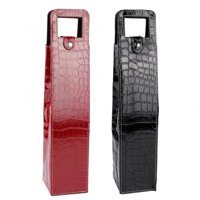 Portable PU Wine Leather Bag Portable PU Wine Leather Bag