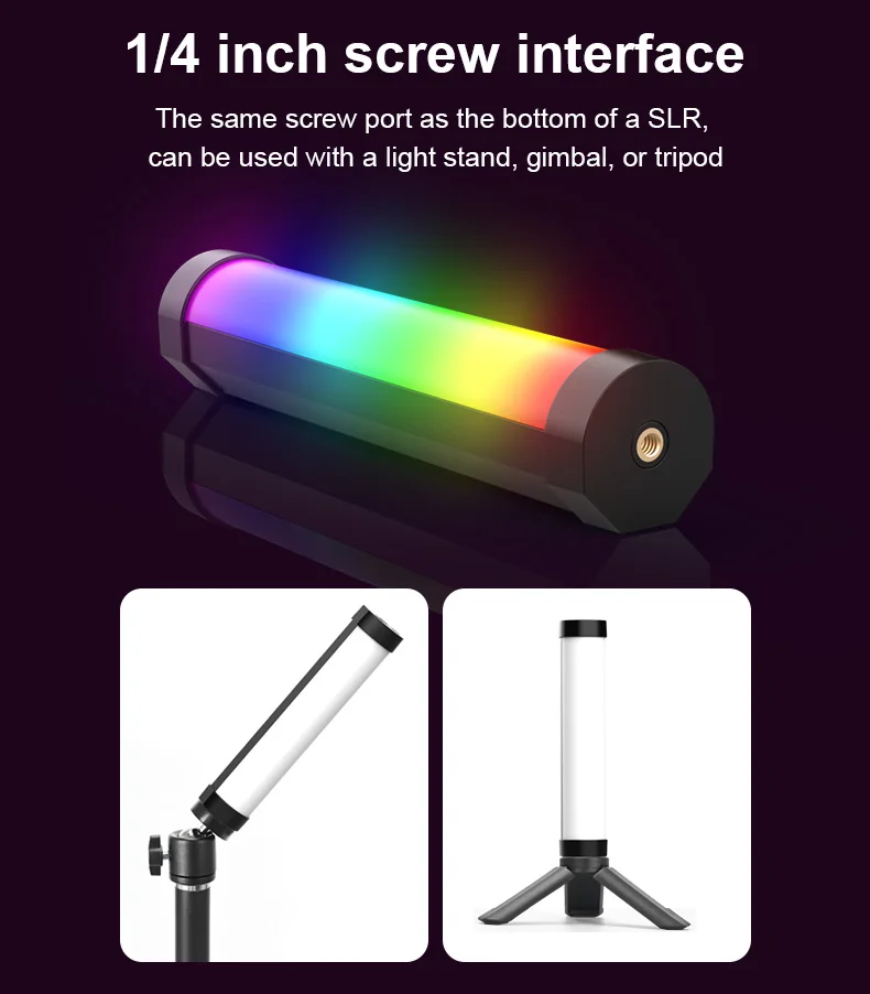 Portable RGB Video Light Gamer Lamp 2000mAh Photo Video Shooting Selfie Lighting Fill-in lights for Vlog/YouTube