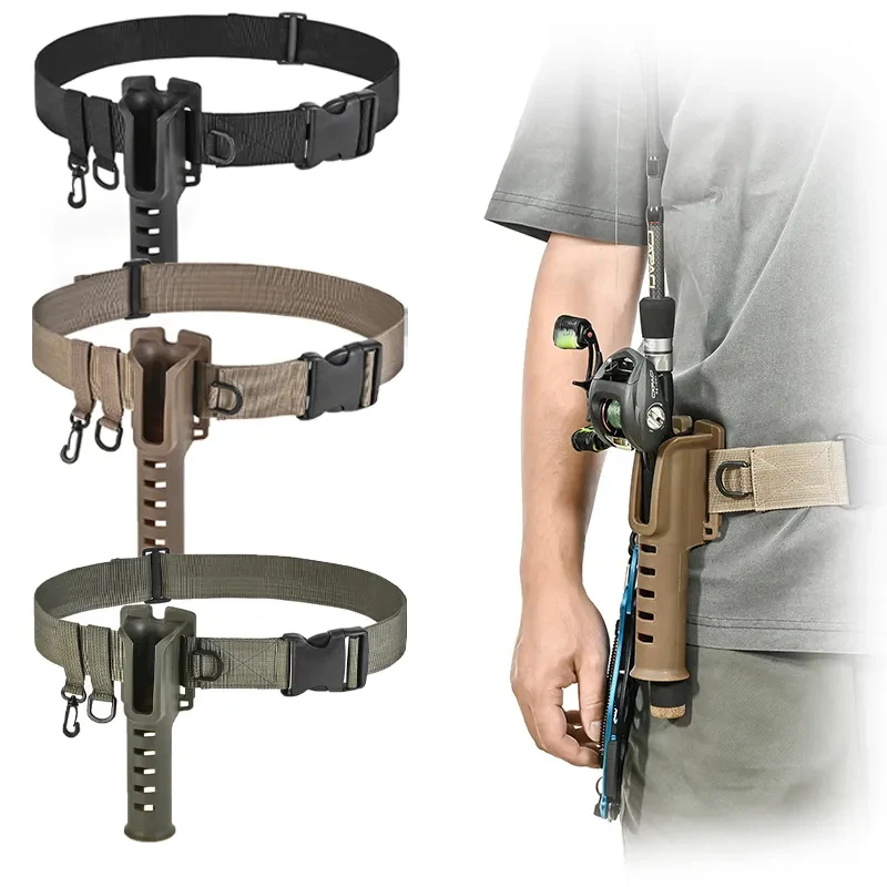 Portable Rod Holder Fishing Gear Accessory with Adjustable Waist Fishing Rod Insertion Device Fishing Accessories Tool