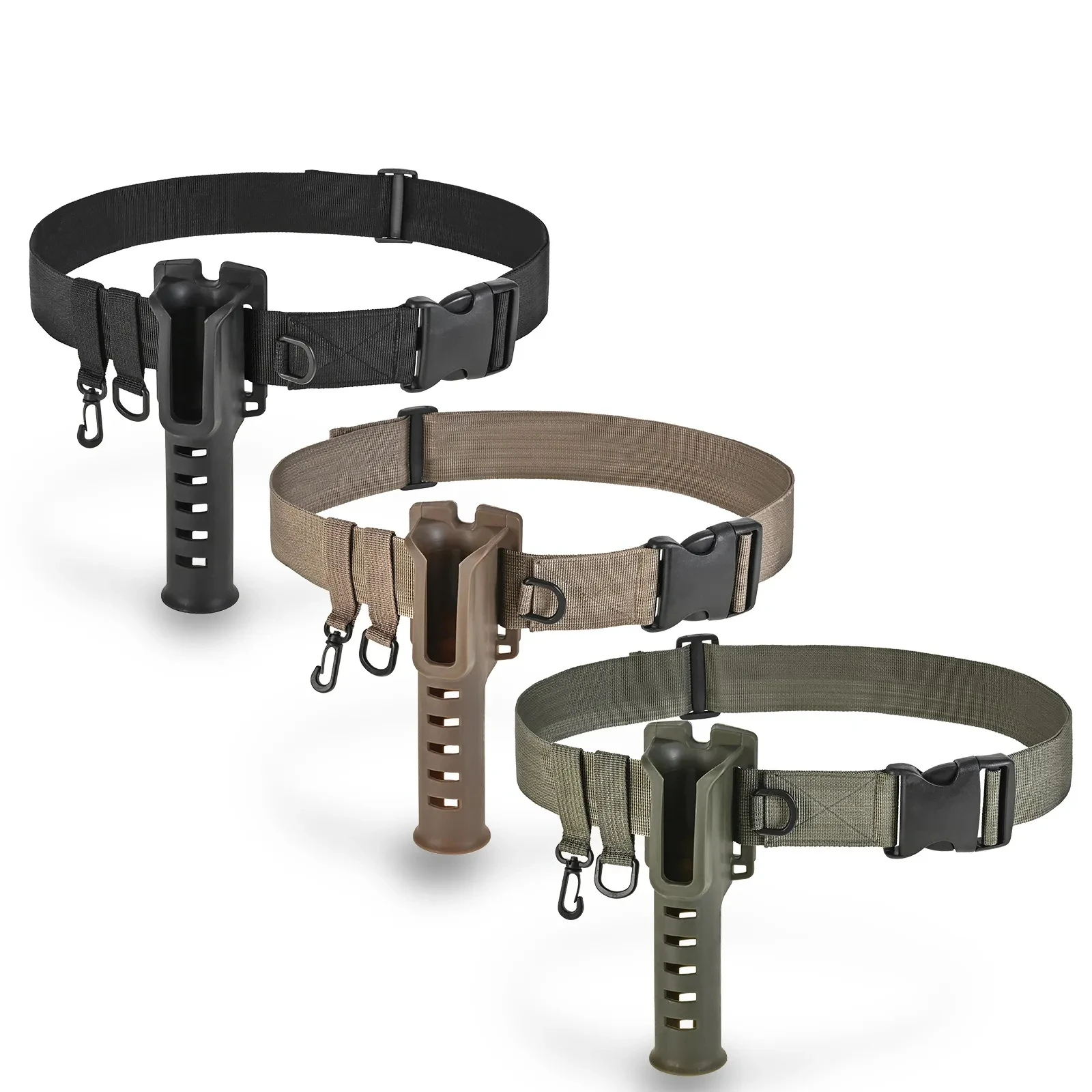 Portable Rod Holder Fishing Gear Accessory with Adjustable Waist Fishing Rod Insertion Device Fishing Accessories Tool Portable Rod Holder Fishing Gear Accessory with Adjustable Waist Fishing Rod Insertion Device Fishing Accessories Tool
