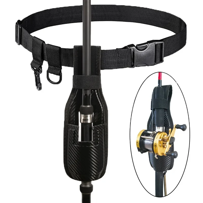 Portable Rod Holder Fishing Gear Accessory with Adjustable Waist Fishing Rod Insertion Device Fishing Accessories Tool Portable Rod Holder Fishing Gear Accessory with Adjustable Waist Fishing Rod Insertion Device Fishing Accessories Tool