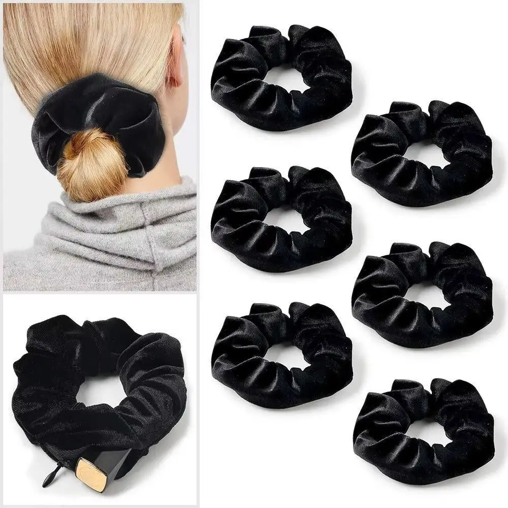 Portable Safe Sight Secret Hair Tie Storage Case Hair Scrunchie With Zipper Hide Key Cash jewelry For Travel Outdoor
