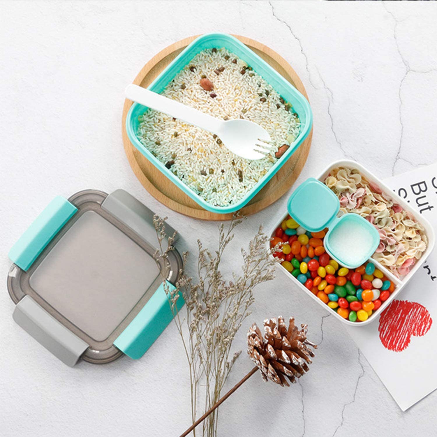 Portable Salad Bowl with Sauce Container Portable Salad Bowl with Sauce Container