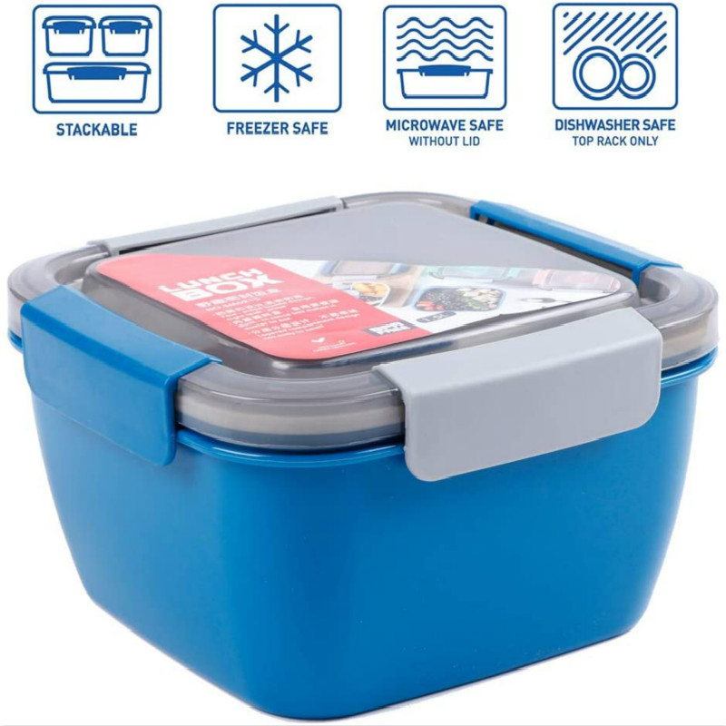 Portable Salad Bowl with Sauce Container Portable Salad Bowl with Sauce Container