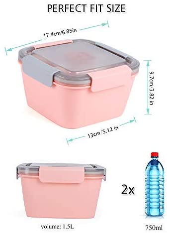 Portable Salad Bowl with Sauce Container Portable Salad Bowl with Sauce Container