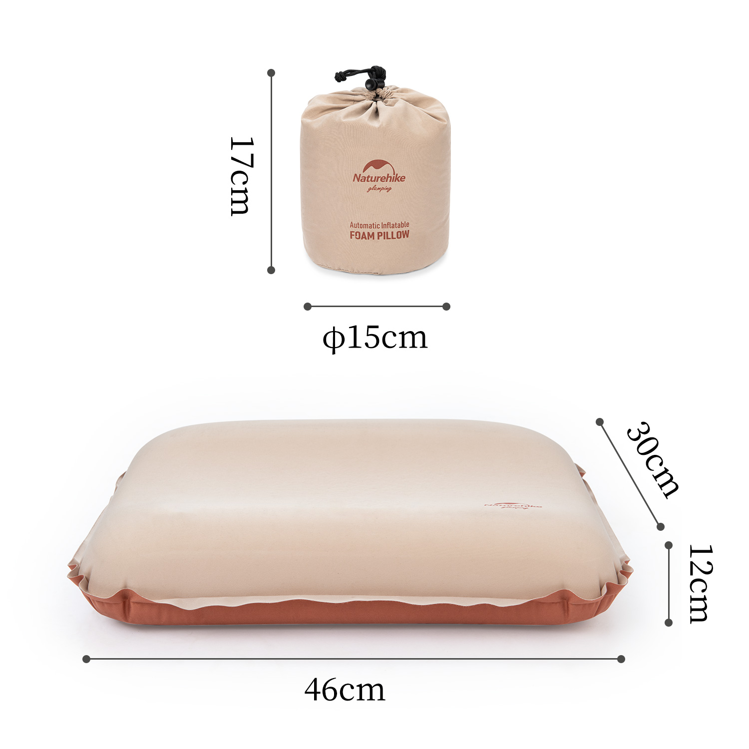 Portable Self Inflating Camping Pillow
