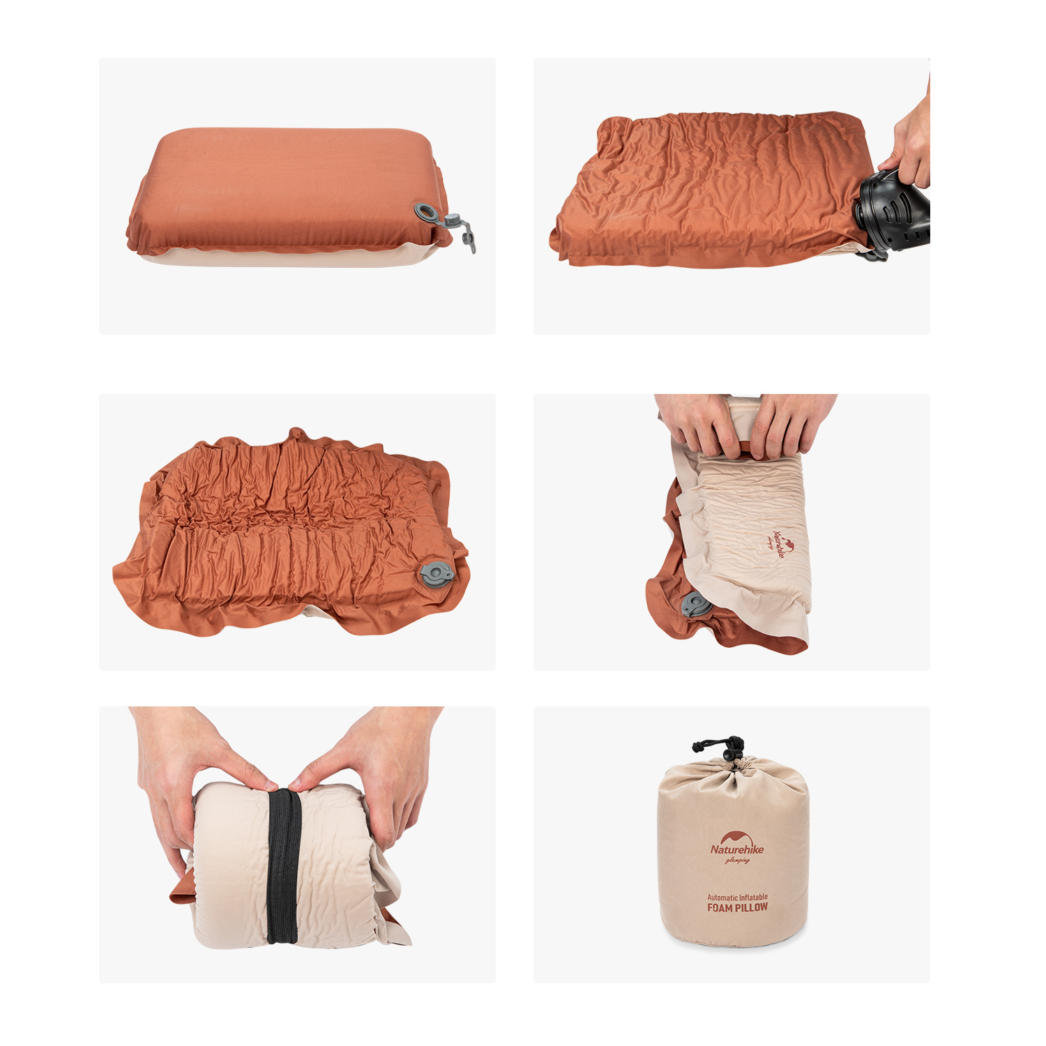 Portable Self Inflating Camping Pillow