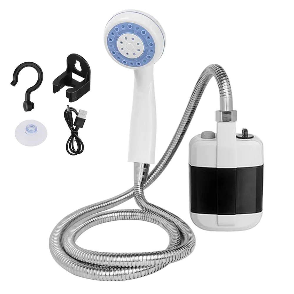 Portable Shower Camping Outdoor Shower Handheld Electric Shower Battery Powered Compact Handheld Rechargeable Camping