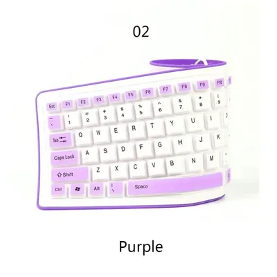 Portable Silent Foldable Silicone Keyboard USB Flexible Soft Waterproof Roll Up Keyboard For Pc Laptop