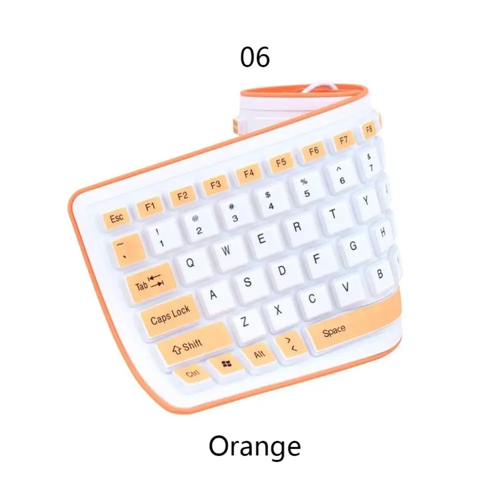 Portable Silent Foldable Silicone Keyboard USB Flexible Soft Waterproof Roll Up Keyboard For Pc Laptop Portable Silent Foldable Silicone Keyboard USB Flexible Soft Waterproof Roll Up Keyboard For Pc Laptop