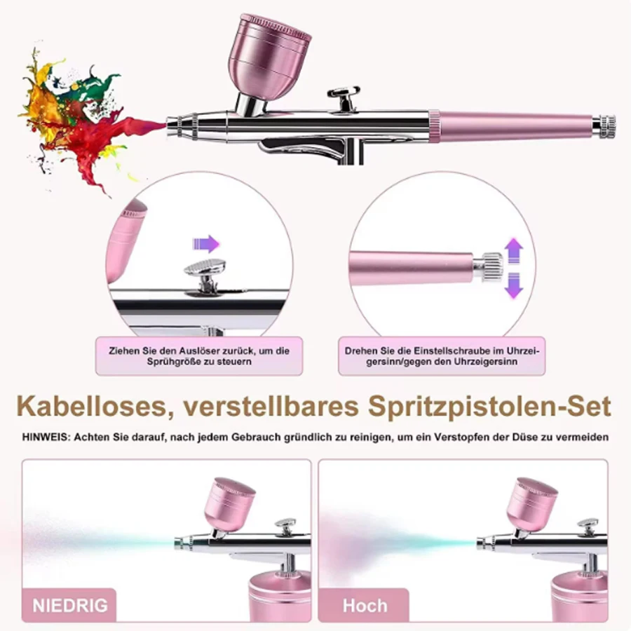 Portable Single Action Airbrush 0.3mm Nozzles Spray Gun Pen for Model Cake Nail Car Painting Beauty Inkjet Portable Single Action Airbrush 0.3mm Nozzles Spray Gun Pen for Model Cake Nail Car Painting Beauty Inkjet