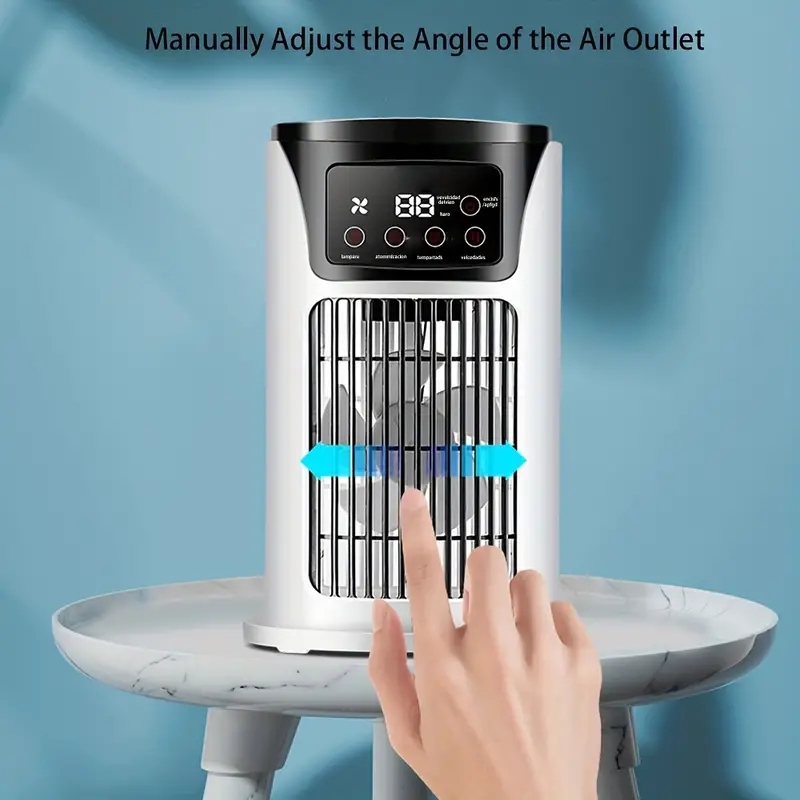 Portable Smart Ac Air Conditioner With 7 LED Lights Mini USB Air Conditioner Cooling Cooler Fan For Home Office