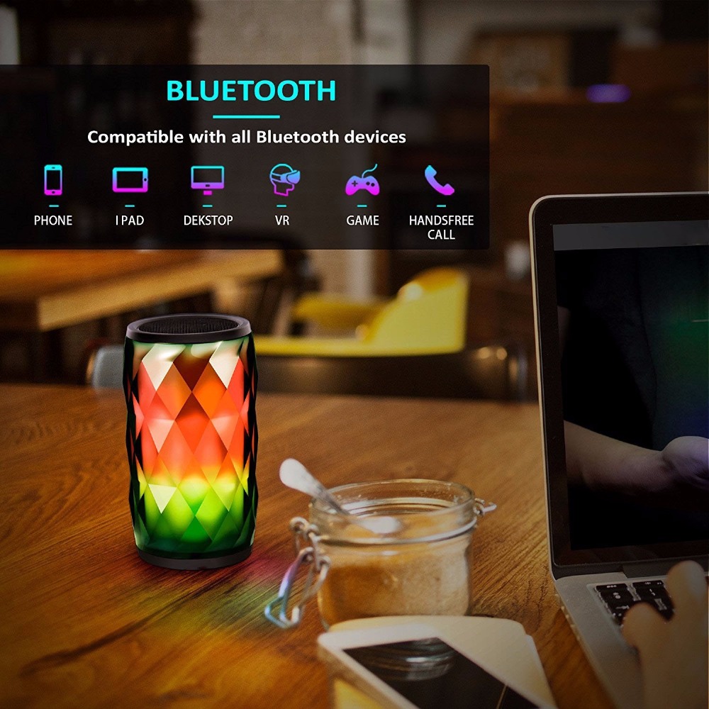 Portable Speakers LED Bluetooth Night Light