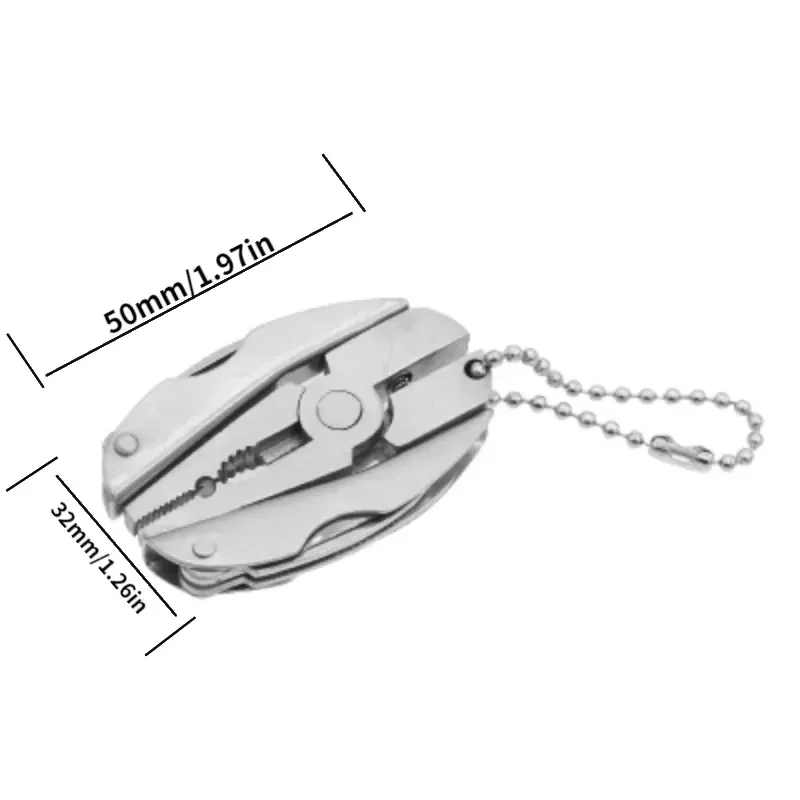 Portable Stainless Steel Multi-Tool Pliers Knife Keychain Screwdriver – Perfect For Outdoor Use Portable Stainless Steel Multi-Tool Pliers Knife Keychain Screwdriver – Perfect For Outdoor Use