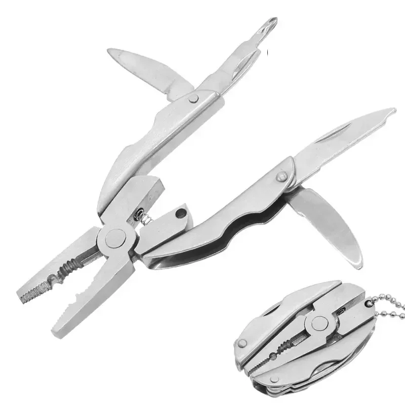 Portable Stainless Steel Multi-Tool Pliers Knife Keychain Screwdriver – Perfect For Outdoor Use Portable Stainless Steel Multi-Tool Pliers Knife Keychain Screwdriver – Perfect For Outdoor Use