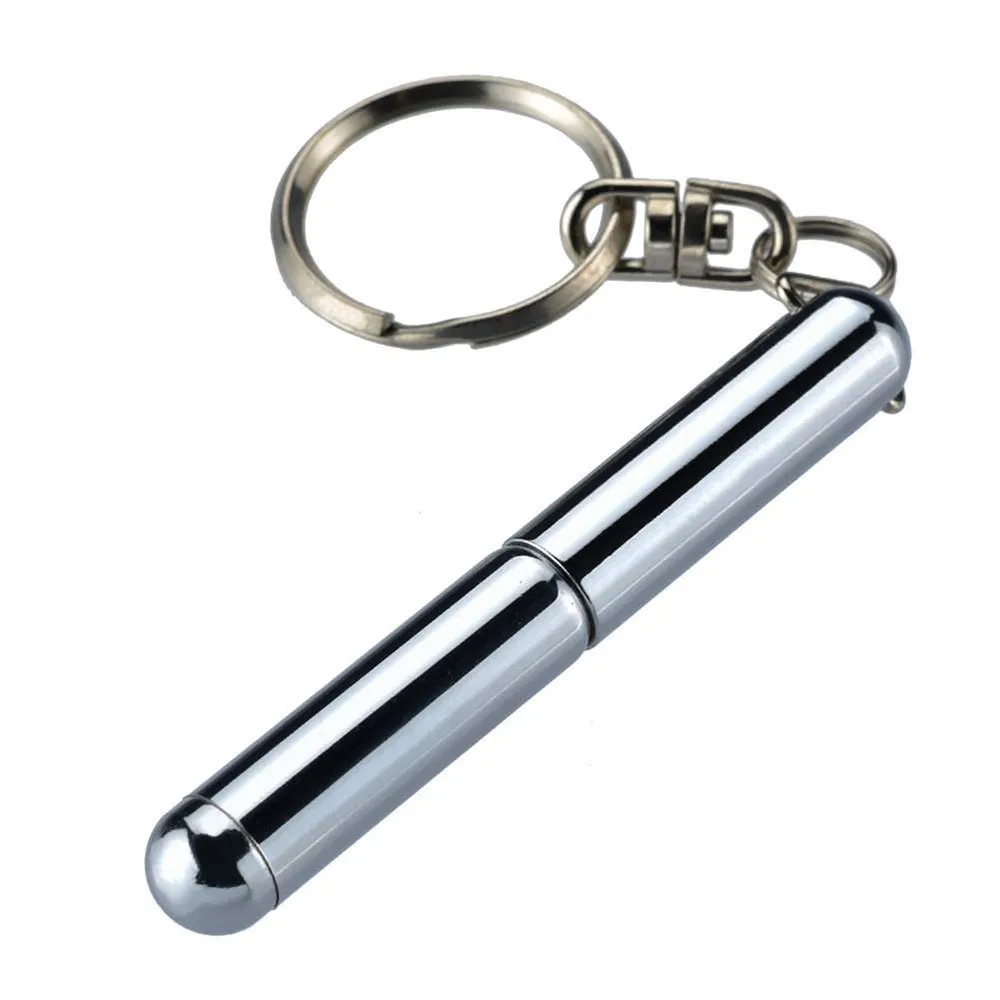 Portable Telescoping Tool Pen Metal Key Ring Creative Stainless Steel Keychain Ergonomic Ball School Office Portable Telescoping Tool Pen Metal Key Ring Creative Stainless Steel Keychain Ergonomic Ball School Office