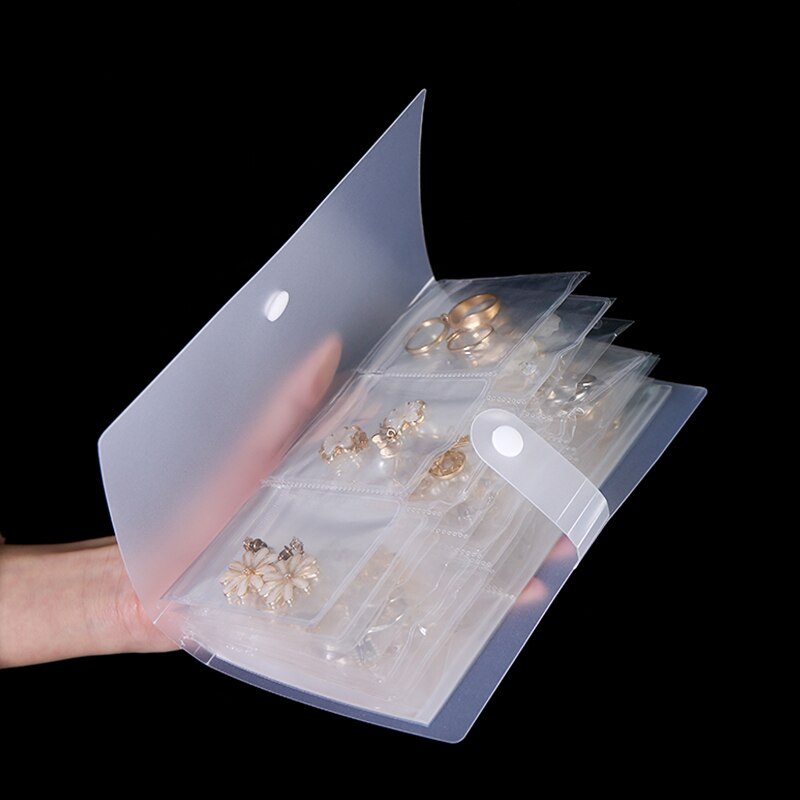 Portable Transparent Jewelry Storage Book with 120 Pockets