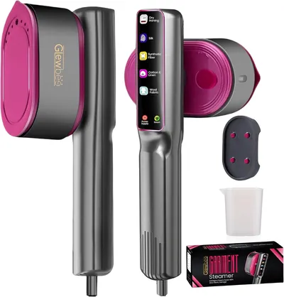 Portable Travel Steamer and Iron 2 in 1, 1200W Fast Heatup, LED Touch Display, Ceramic Panel for Home and Travel