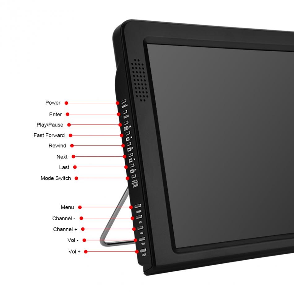 Portable TV 12-inch Digital LED Display Portable TV 12-inch Digital LED Display