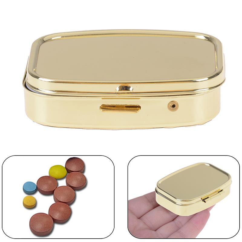 Portable Two Grid Metal Pill Case Portable Two Grid Metal Pill Case