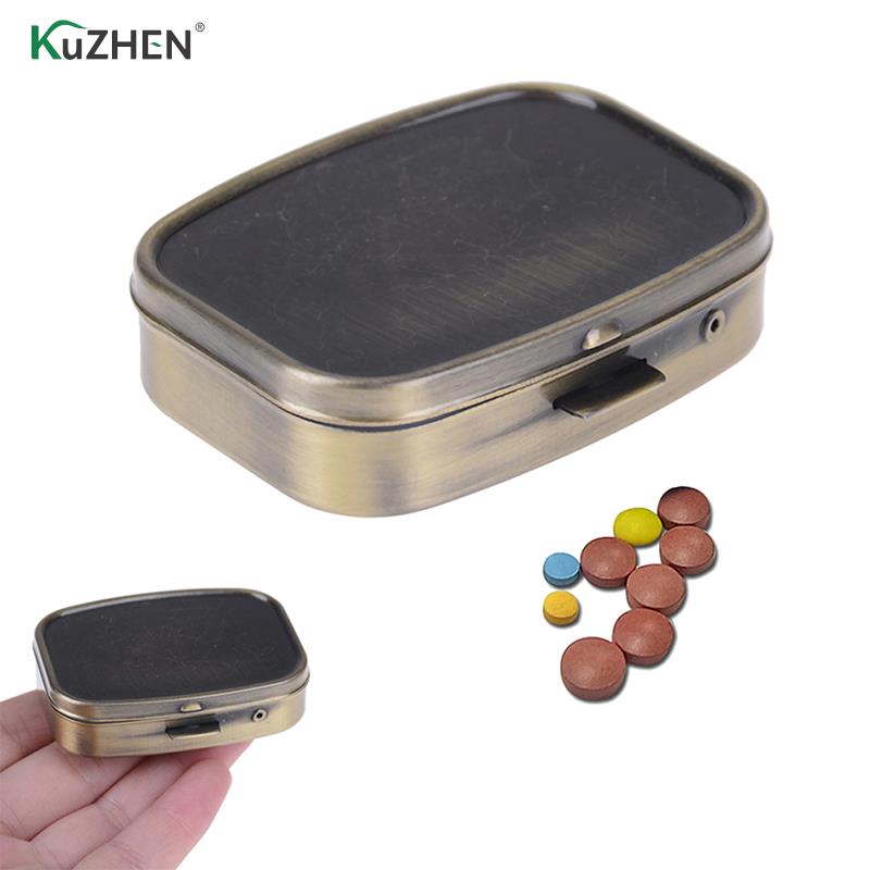 Portable Two Grid Metal Pill Case Portable Two Grid Metal Pill Case