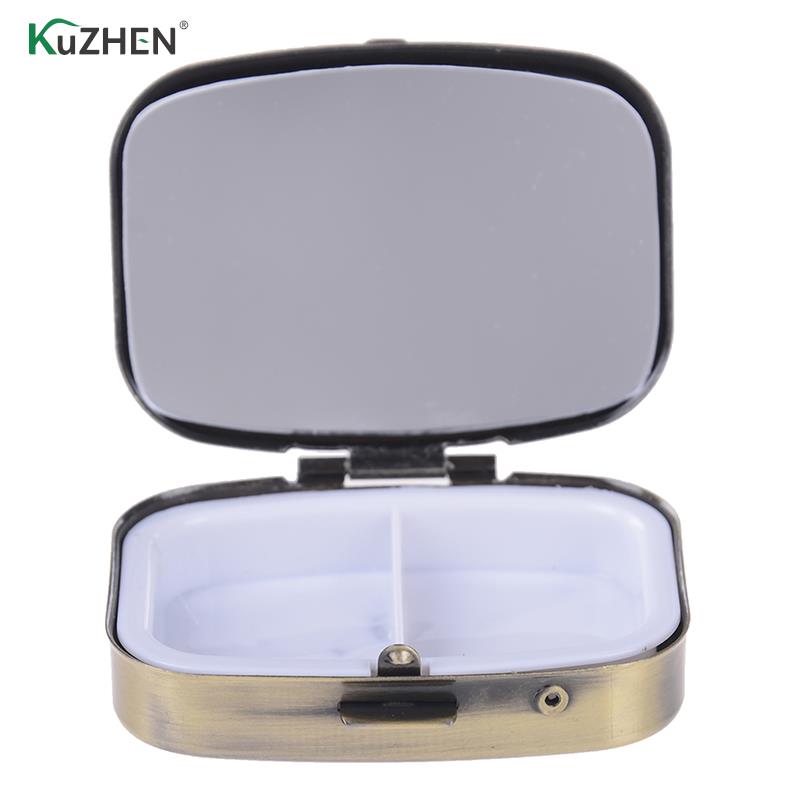 Portable Two Grid Metal Pill Case Portable Two Grid Metal Pill Case