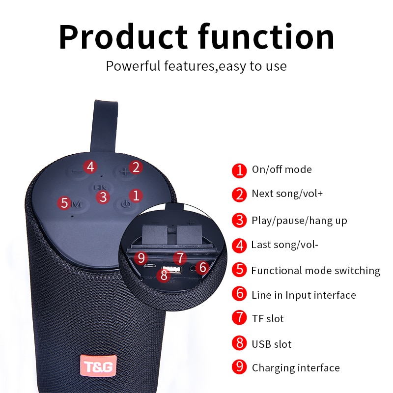 Portable Waterproof Bluetooth Speaker Device Portable Waterproof Bluetooth Speaker Device