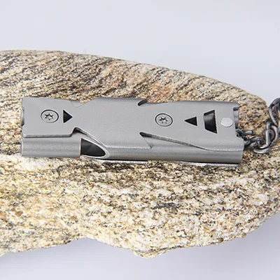 Portable Whistle 120 DB Aluminum Alloy Double Tube Lifesaving Emergency SOS Safety Survival Whistle Outdoor EDC Tool Portable Whistle 120 DB Aluminum Alloy Double Tube Lifesaving Emergency SOS Safety Survival Whistle Outdoor EDC Tool