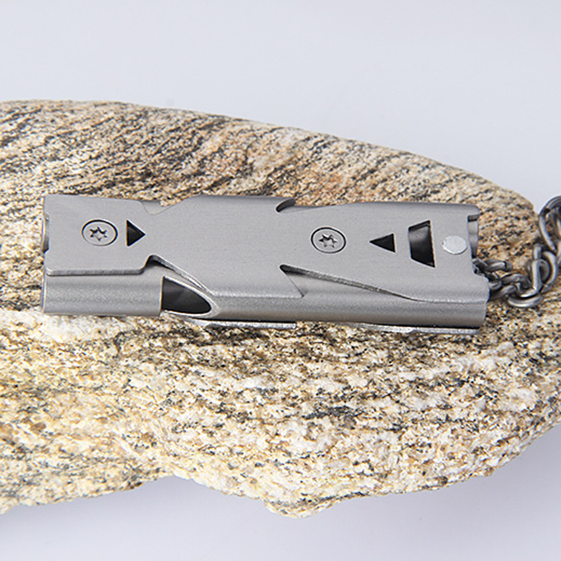 Portable Whistle 120 DB Aluminum Alloy Double Tube Lifesaving Emergency SOS Safety Survival Whistle Outdoor EDC Tool Portable Whistle 120 DB Aluminum Alloy Double Tube Lifesaving Emergency SOS Safety Survival Whistle Outdoor EDC Tool