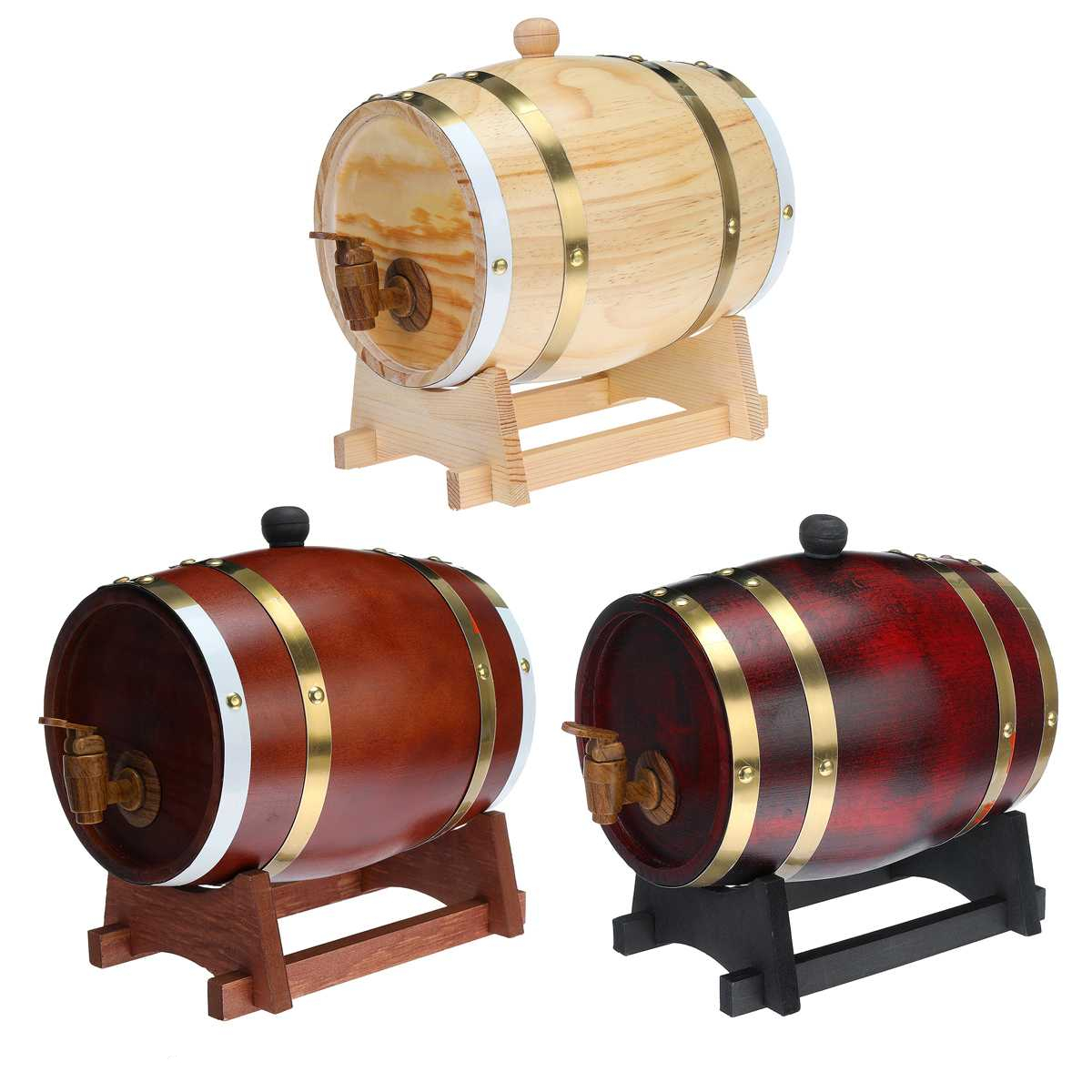 Portable Wood Beer Barrel Dispenser