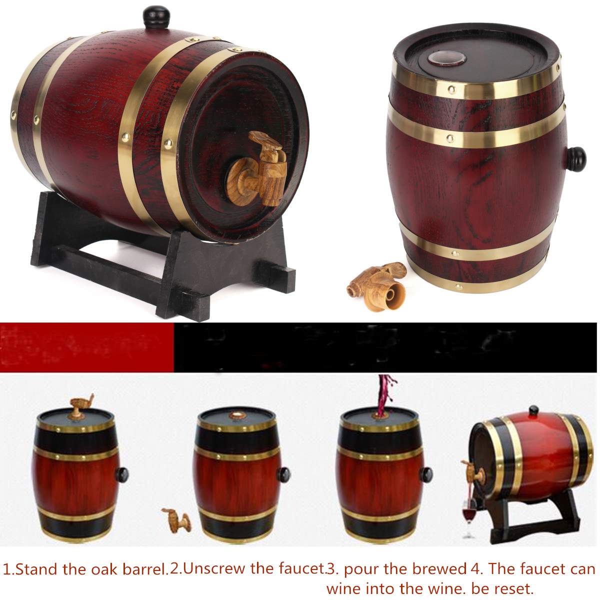 Portable Wood Beer Barrel Dispenser Portable Wood Beer Barrel Dispenser