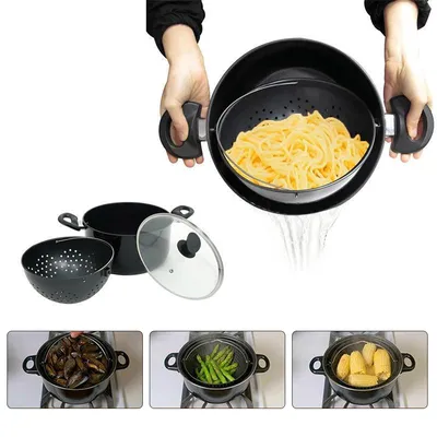Pot with Strainer Cooking Pot
