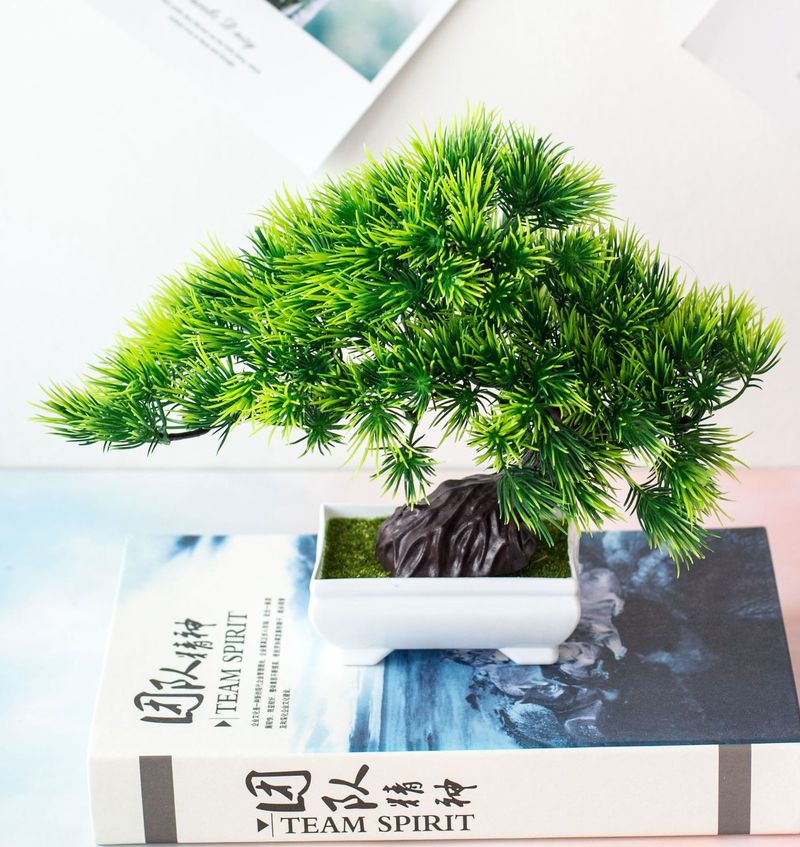 Potted Plastic Fake Bonsai Tree
