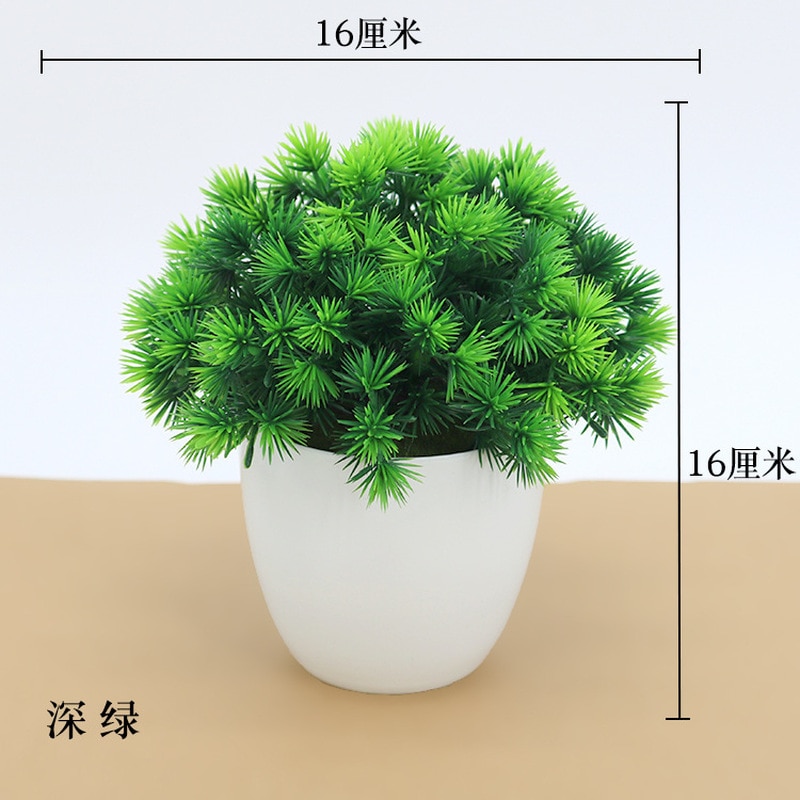 Potted Plastic Fake Bonsai Tree