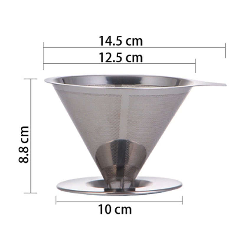Pour Over Cone Steel Coffee Filter