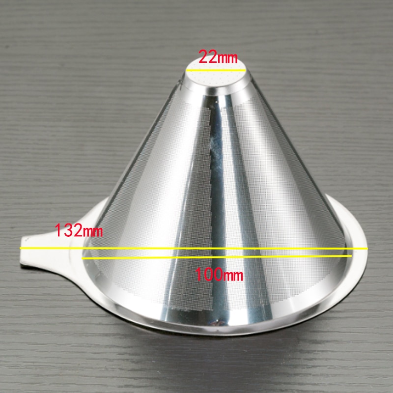 Pour Over Cone Steel Coffee Filter