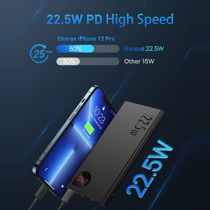 Power Bank 10000mAh with 22.5W PD Fast Charging Powerbank Portable Battery Charger For iPhone 14 13 12 Pro Max Xiaomi