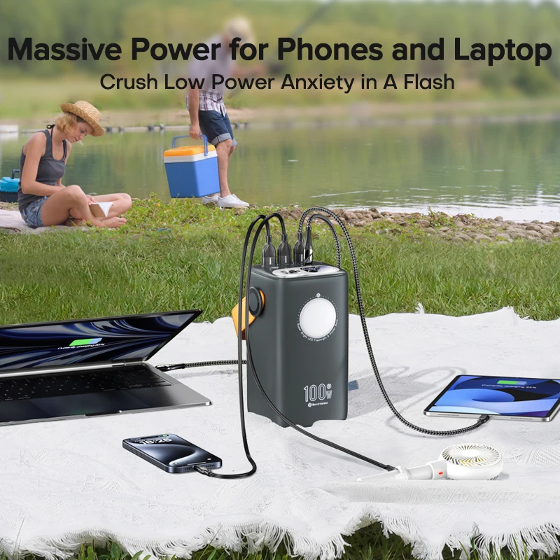 Power Bank 60000mAh Ultra External Battery Capacity PD100W Fast Charging Out Door Power Station For Laptop iPhone